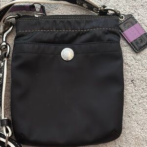 Coach Black Nylon Crossbody Bag with Adjustable Strap